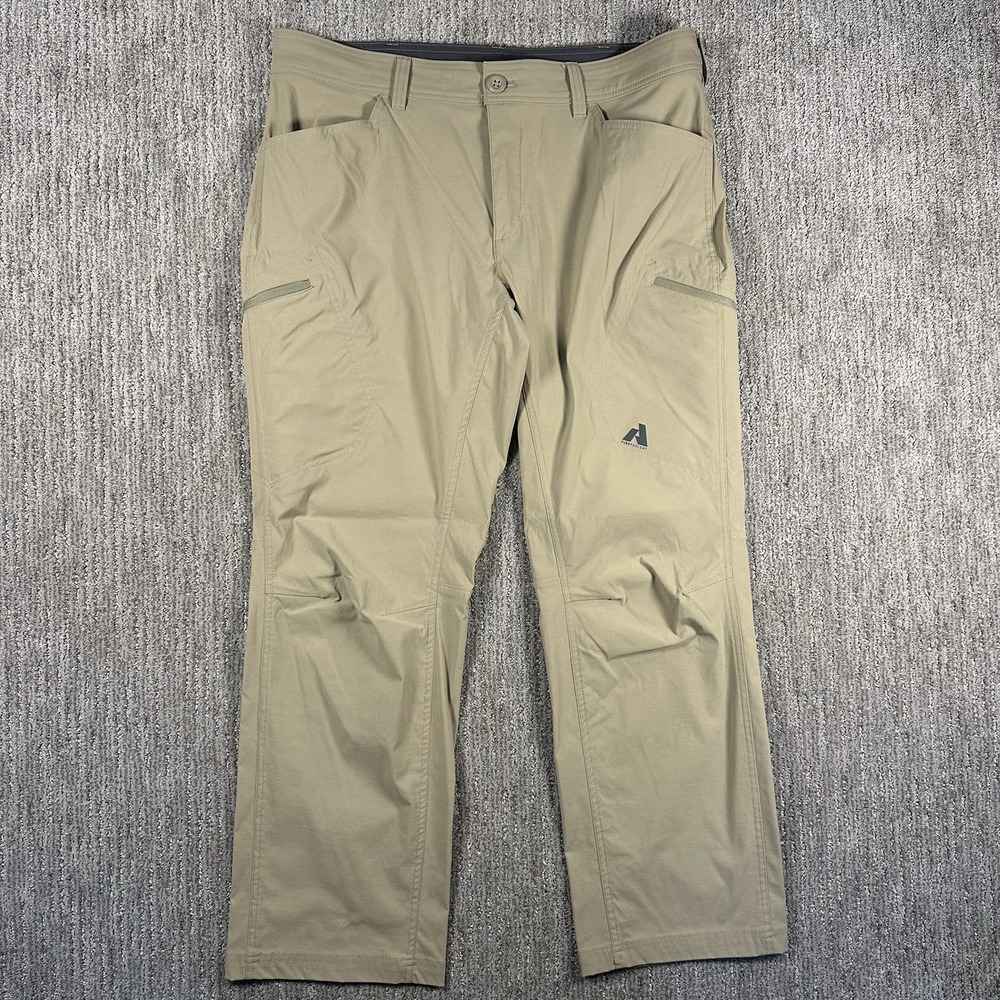 Eddie Bauer Pants Mens 36x30 Beige First Ascent Cargo Stretch Hike Camp Fishing